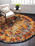 Traditional Distressed Vintage Rosso Rug