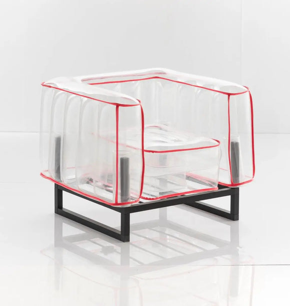 Yomi Style Aluminum and TPU Chair Clear/Red