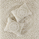 Tufted Medallion Comforter/Duvet Cover Set, Taupe