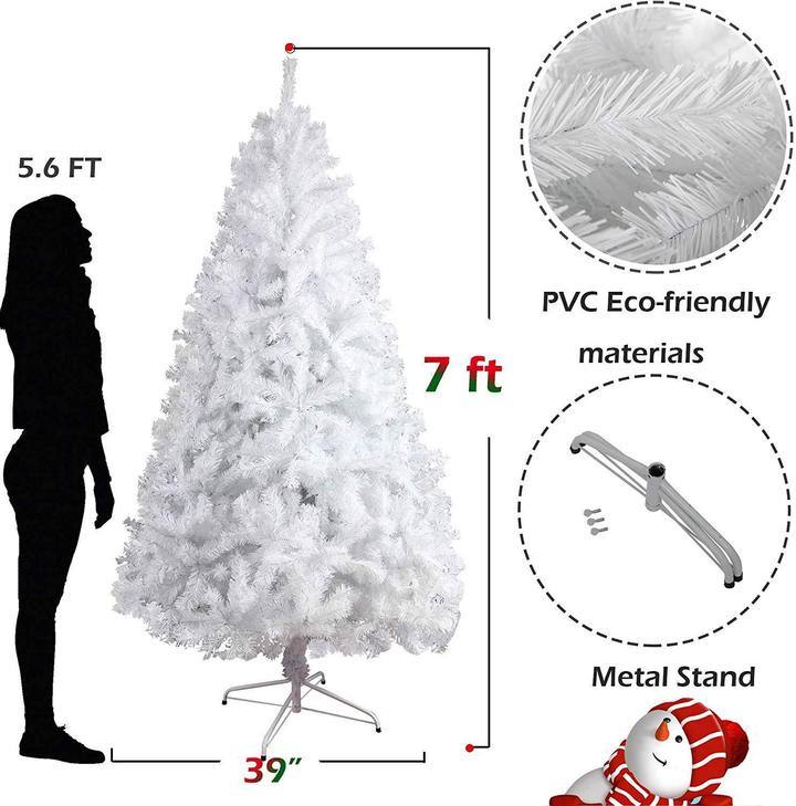 Bosonshop 7 Ft High Christmas Tree With Decorations