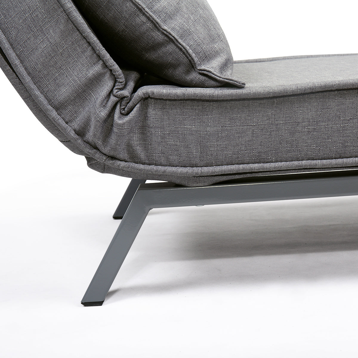 Adjustable Folding Dual-Purpose Lounge Chair Sofa Bed Recliner Gray