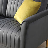 3 Piece Living Room Set with 1 Two Seat Sofa And 2 Armchair, 4 Throw Pillows
