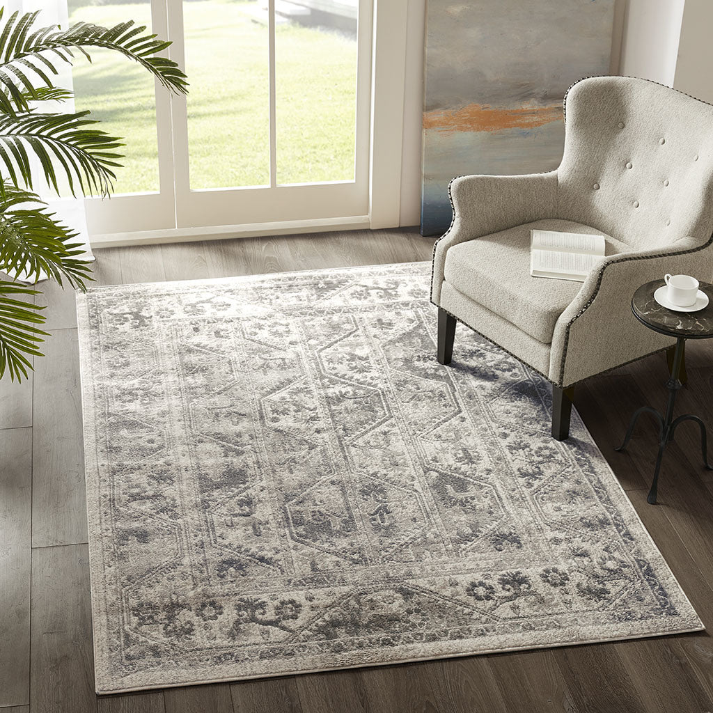 Tiled Border Area Rug 5'x7'