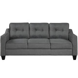3 Piece Living Room Set with tufted cushions