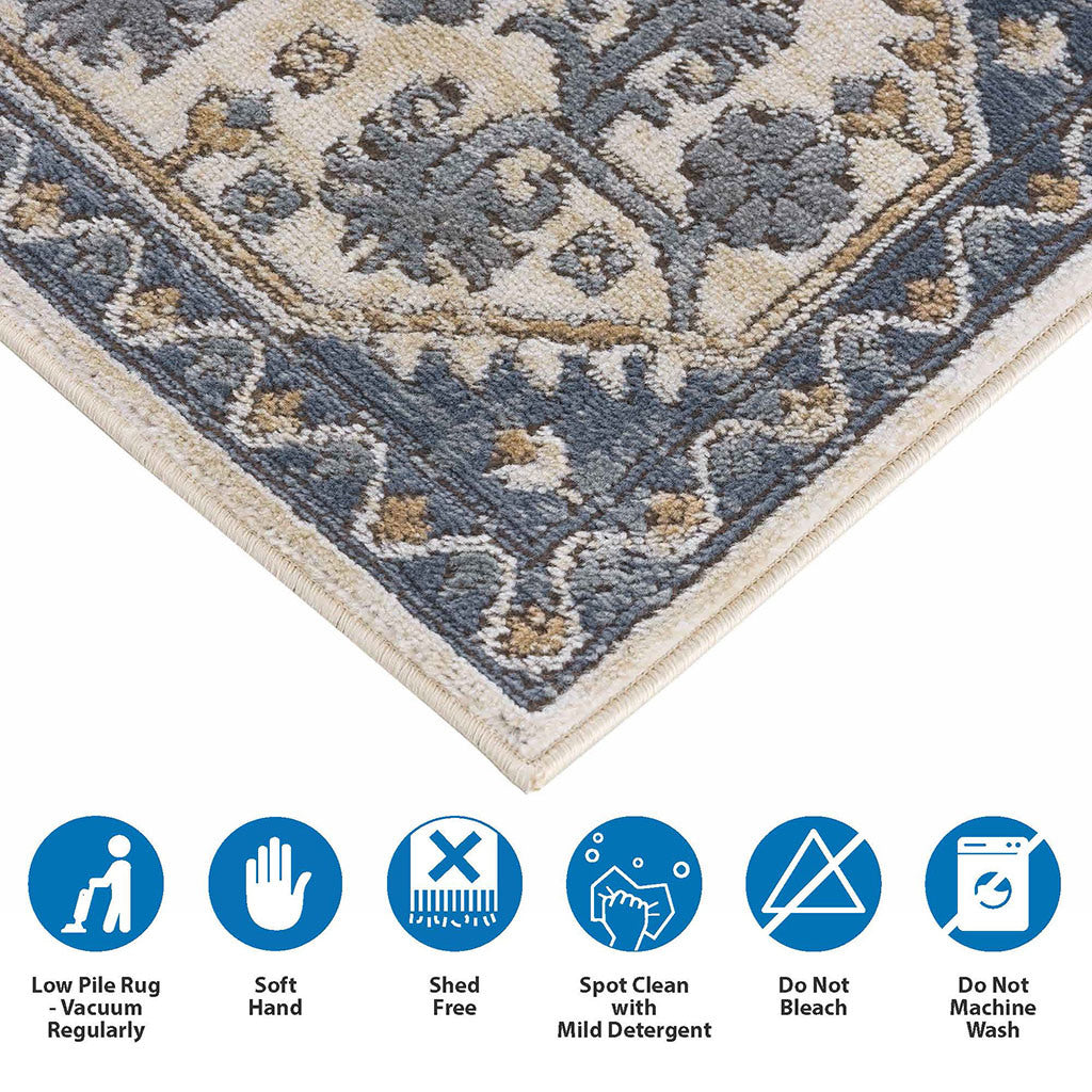 Tiled Border Area Rug 6' x 9'