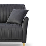 3 Piece Living Room Set with 1 Two Seat Sofa And 2 Armchair, 4 Throw Pillows