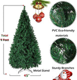 Bosonshop 9 FT High Artificial Christmas Pine Tree W/ Solid Metal Stand