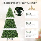6/7.5/9ft Premium Artificial Hinged PVC Christmas Tree with Metal Stand