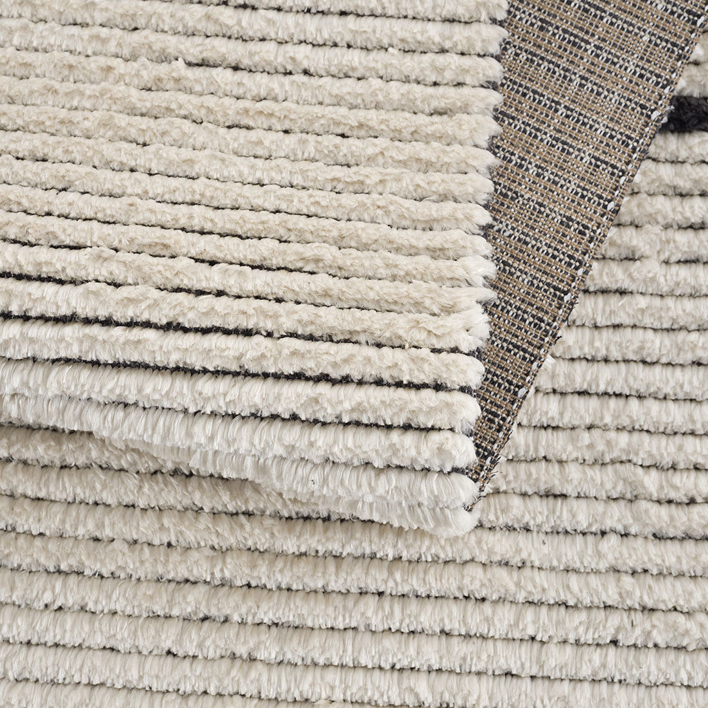 Black & Ivory Modern Area Rug 6x9