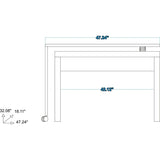 Manhattan Comfort Innovative Calabria Nested Desk in White