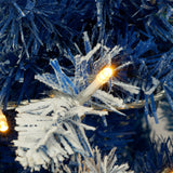 Pre-lit Xmas Tree Artificial Christmas 4-Piece Set,Garland, Wreath and Set of 2 Entrance Trees X-mas with LED Lights, Christmas Tree WL