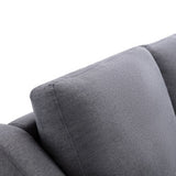 Upholstery Sleeper Sectional Sofa with Double Storage Spaces 2 Tossing Cushions - Grey