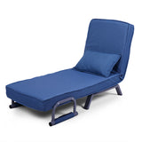 Adjustable Folding Dual-Purpose Lounge Chair Sofa Bed Recliner Gray