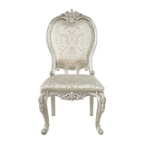 ACME Bently Side Chair (SET-2) Fabric & Champagne Finish DN01369