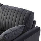3 Piece Living Room Set with 1 Two Seat Sofa And 2 Armchair, 4 Throw Pillows