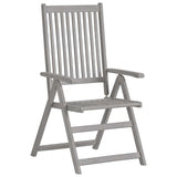 5 Piece Patio Dining Set Solid Wood Acacia