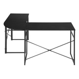 L-Shape Desk, Corner Desk, foldable, black