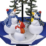 Snowing Christmas Tree with Umbrella Base Blue 2 ft PVC