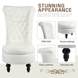 Royal Velvet High Back Armless Chair