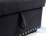Sectional Sofa with Pulled Out Bed 2 Seats Sofa and Reversible Chaise with Storage