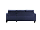 Earsom Sectional Sofa (Rev. Chaise); Blue Linen