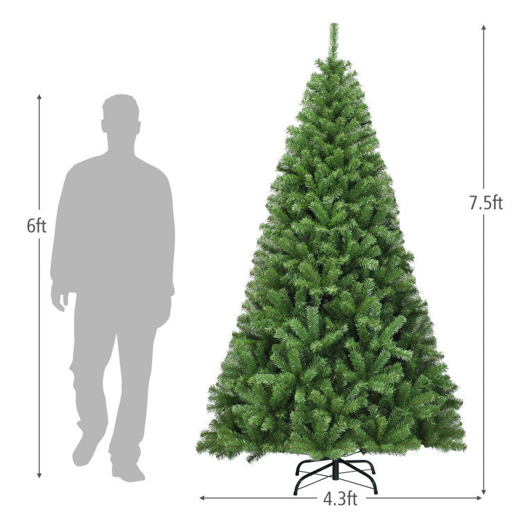 6/7.5/9ft Premium Artificial Hinged PVC Christmas Tree with Metal Stand