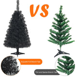 36 Inch Unlit Artificial Christmas Mini Tree with Plastic Stand