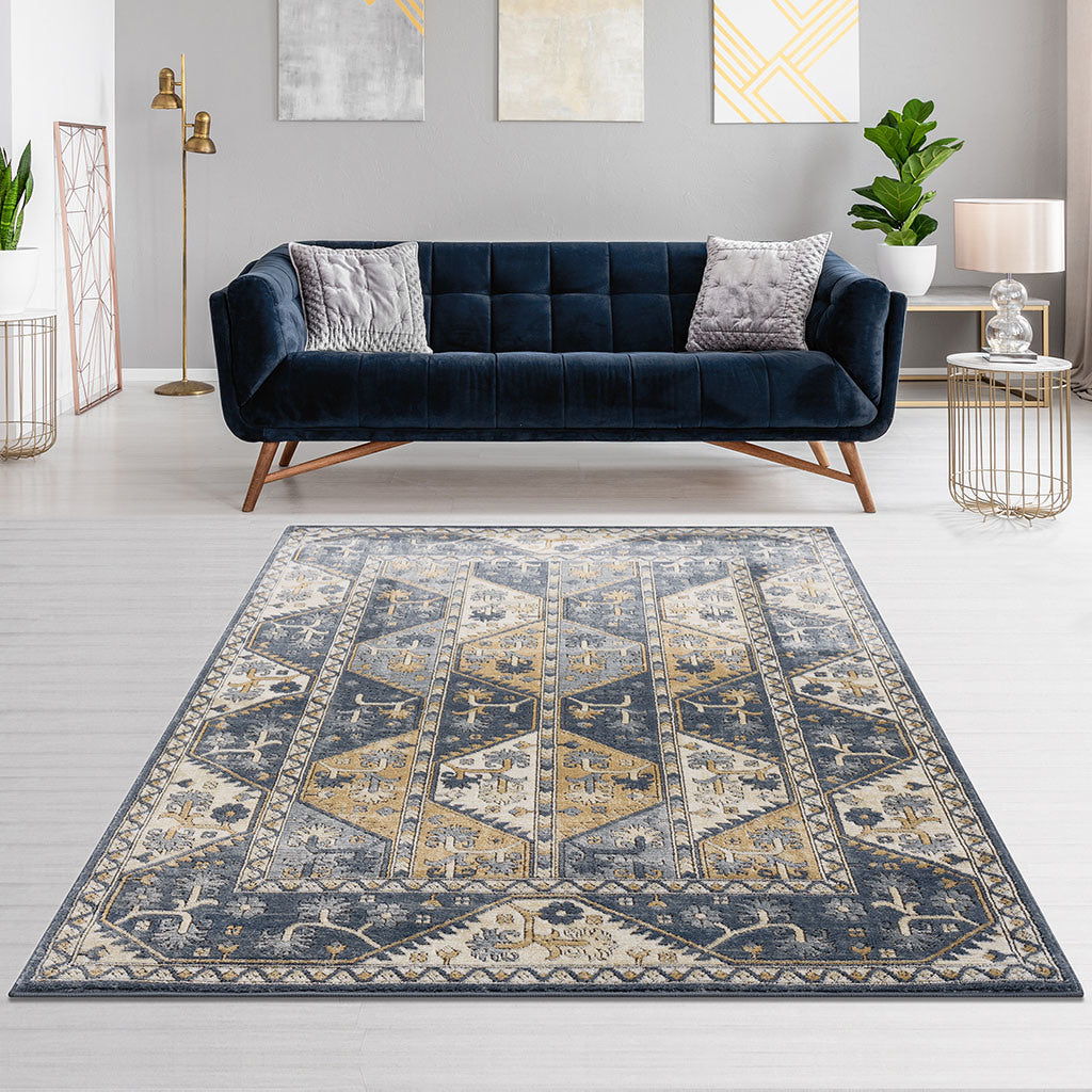 Tiled Border Area Rug 5' x 7'