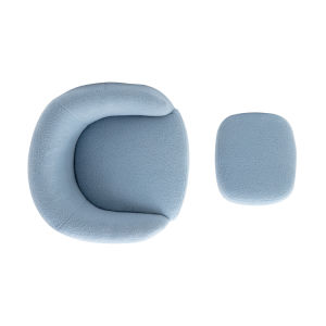 Modern Comfy Leisure Accent Chair Teddy Short Plush Particle Velvet Armchair with Ottoman for Living Room
