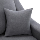 Upholstery Sleeper Sectional Sofa with Double Storage Spaces 2 Tossing Cushions - Grey