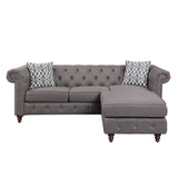 ACME Waldina Reversible Sectional Sofa in Brown Fabric LV00499