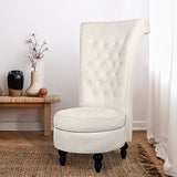 Royal Velvet High Back Armless Chair