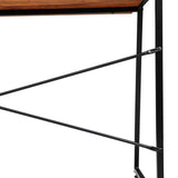 FCH Vintage Color 2-Tier Ladder Computer Desk with Storage Bookshelf - Modern Writing Table for Office and Home RT