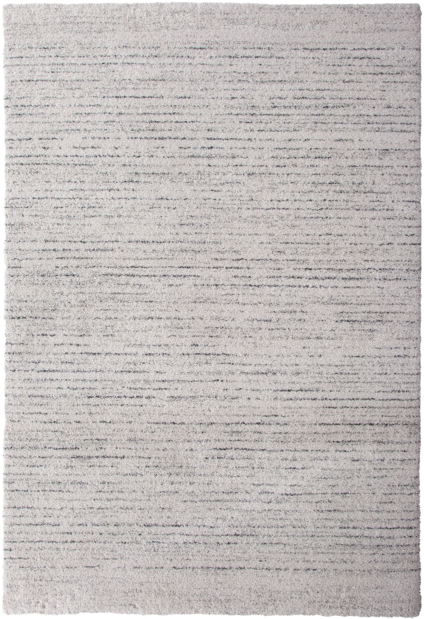 Ivory/ Charcoal Stripe Area Rug 5x8