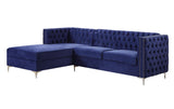ACME Sullivan Sectional Sofa, Navy Blue Velvet 55490