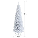 6 Feet Unlit Artificial Christmas Tree with Metal Stand