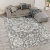 Distressed Medallion Woven Area Rug 5x7