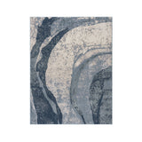 Abstract Wave Area Rug 5x7