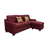 Cleavon II Sectional Sofa & 2 Pillows in Red Linen YJ