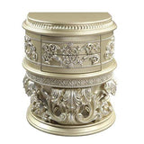 ACME Vatican Nightstand, Champagne Silver Finish BD00462