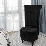 Royal Velvet High Back Armless Chair