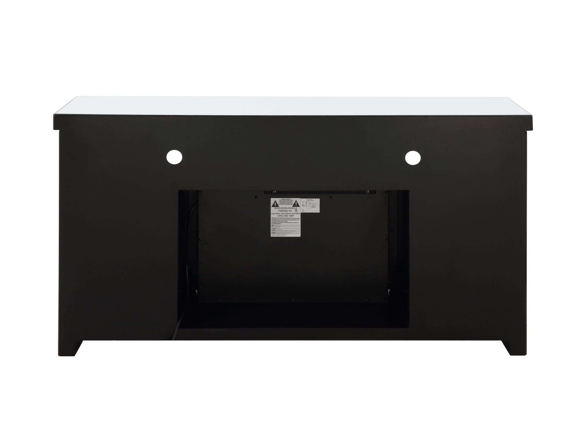 ACME Noralie TV Stand W/Fireplace Mirrored & Faux Diamonds LV00318