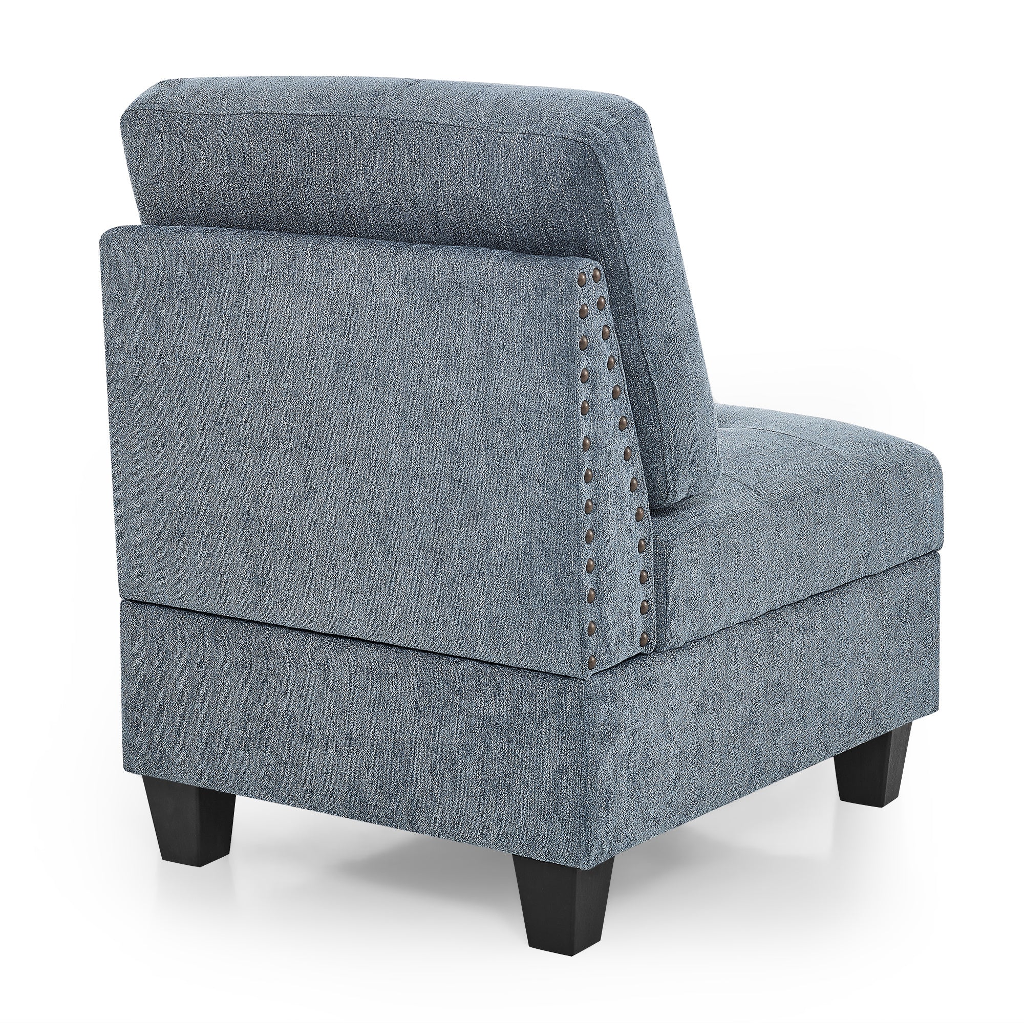 Single Chair for Modular Sectional - Navy (26.5"x31.5"x36")