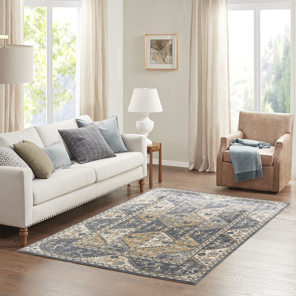 Tiled Border Area Rug 5' x 7'