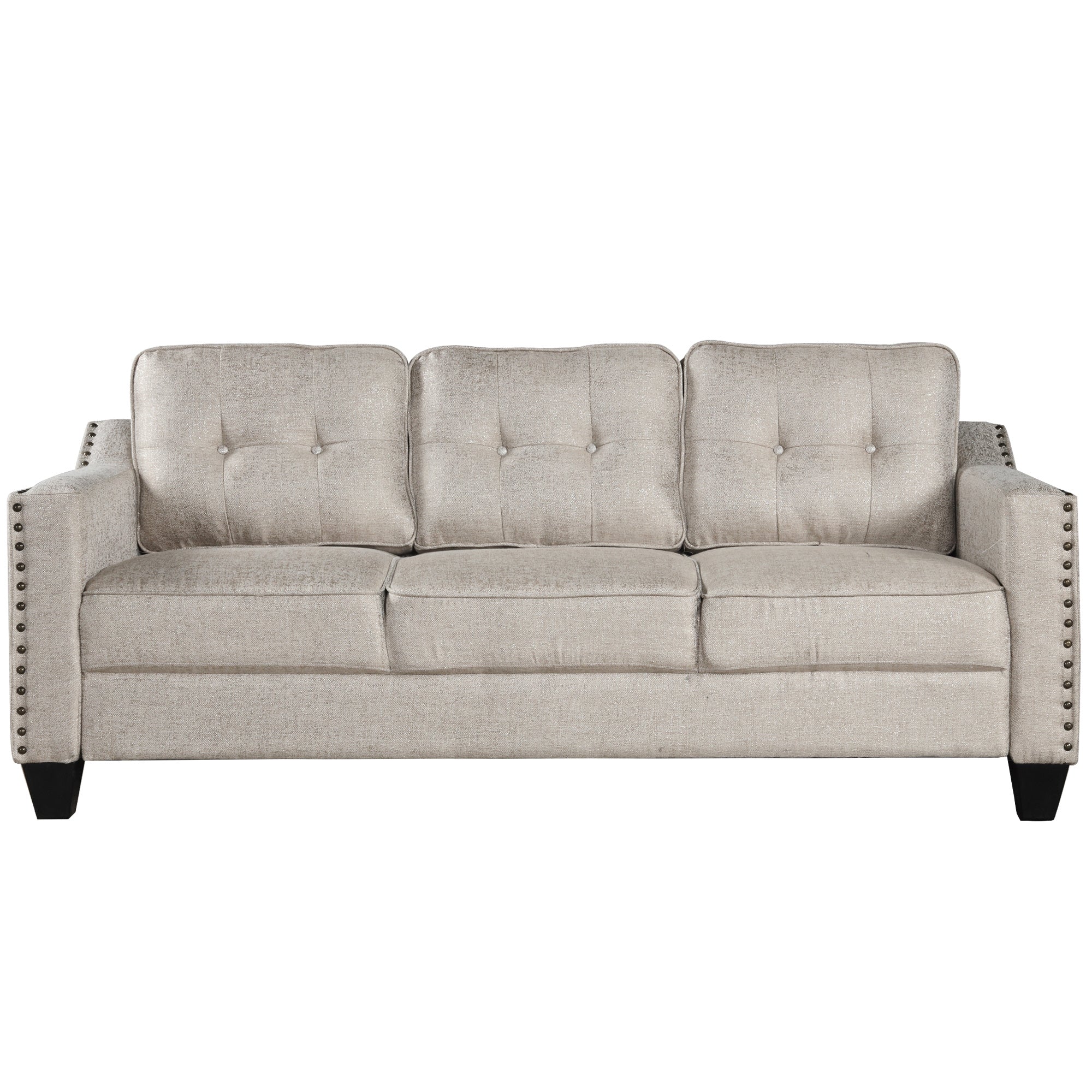 3 Piece Living Room Set with tufted cushions