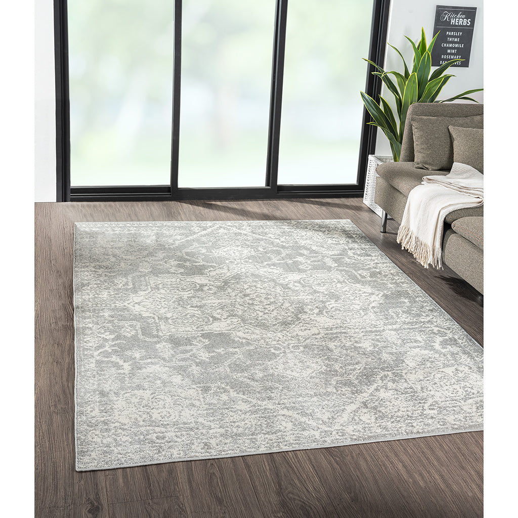 Distressed Medallion Woven Area Rug 5x7