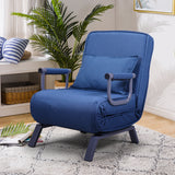 Adjustable Folding Dual-Purpose Lounge Chair Sofa Bed Recliner Gray