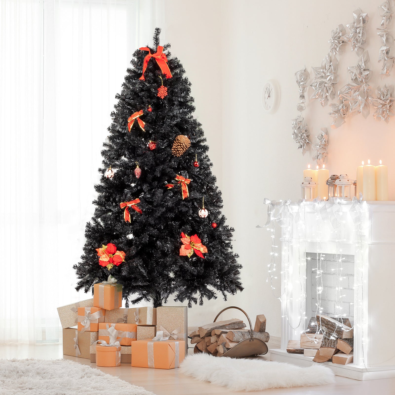 6ft Christmas Tree Black