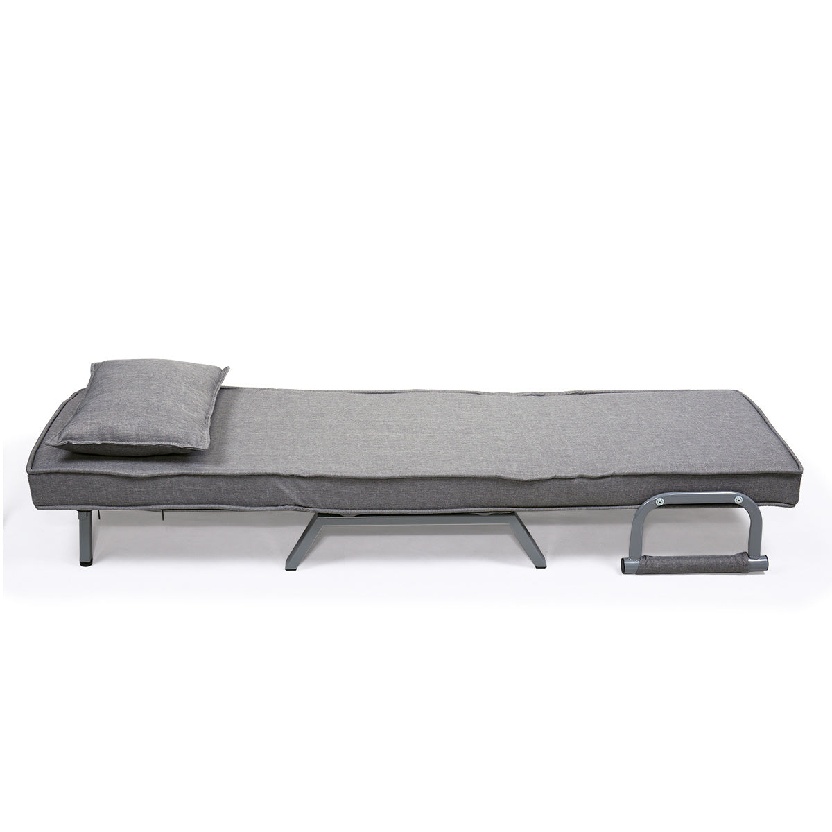 Adjustable Folding Dual-Purpose Lounge Chair Sofa Bed Recliner Gray