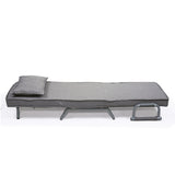 Adjustable Folding Dual-Purpose Lounge Chair Sofa Bed Recliner Gray